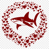 Stunning Shark Digital Drawing In SVG For Free Download