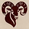 A stylized illustration of a farm animal's head, with the body omitted.