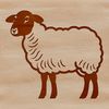 Cute Sheep Clip Art Design A simple line drawing of a farm animal in an SVG format.
