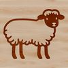 Farm Animal Line Art A simple line drawing of a domesticated sheep on a farm.