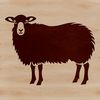 Flock to Your Designs with This Sheep Vector Illustration of a single sheep standing in a grassy field with a fence in the background, created as a vector graphic.