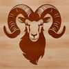 Free SVG Sheep Head Template An illustration of a sheep's head in vector format.