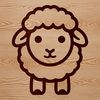 Line Art Sheep in a Green Field A simple line drawing of a sheep standing in a field.