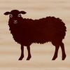 Pastoral Sheep Illustration A realistic illustration of a single sheep standing in a green pasture.