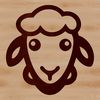 Simple White Sheep Line Art A simple line drawing of a white farm animal with a distinctive head shape and fluffy coat.