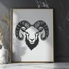 Ram Printable Artwork In SVG, PNG, PDF And DXF Formats