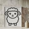 Beautiful Sheep Printable Artwork - Free SVG