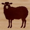Beautiful Sheep Silhouette A vector illustration of a domesticated sheep in a field.
