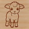Digital Sheep Illustration A digital illustration of a sheep, suitable for vector graphics projects.