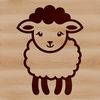 Sheep Clipart in SVG Format A simple line drawing illustration of a sheep on a white background.