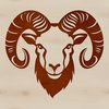 Detailed Ram Illustration A close-up illustration of a ram's head with detailed texture and features.
