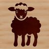 Sheep Outline Vector Art An outline illustration of a farm animal with woolly coat.