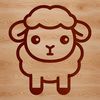 Simple Sheep Illustration for Crafting Projects A simple line drawing of a sheep, suitable for vector design and cutting machine projects.