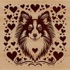 Adorable Shetland Sheepdog Face A small breed dog with a sweet expression, characterized by its distinctive head shape and floppy ears.