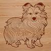Free Shetland Sheepdog Vector Graphics A standing Shetland sheepdog dog breed illustration in vector format.
