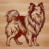 Shetland Sheepdog Breed Dog Illustration Illustration of a standing Shetland sheepdog breed dog in vector format.
