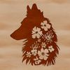 Floral Shetland Sheepdog Illustration Shetland sheepdog dog breed illustration in a floral pattern.