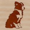 Cute Shetland Sheepdog Sitting Illustration A sitting Shetland sheepdog breed illustration.