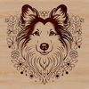 Small Breed Dog Clip Art Vector A stylized illustration of a small dog breed with long ears and a curled tail, suitable for vector art designs.