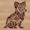 Beautiful Shetland Dog Design An ornate design featuring a detailed image of a Shetland dog.
