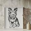 Shetland Sheepdog In DXF Format - Free Commercial Use License