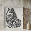 Ornate Shetland Sheepdog - Glowforge SVG