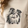 Beautiful Shetland Sheepdog Vector Drawing