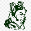 Creative Sitting Shetland Sheepdog Digital Art