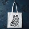 Free Sitting Shetland Sheepdog Stencil