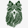 Free Ornate Shetland Sheepdog - Free SVG Download, Commercial Use