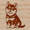 Shiba Inu Vector Art Free Download A stylized illustration of a sitting Shiba Inu dog in a vector format.