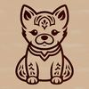 Shiba Inu Breed Illustration for Design A vector illustration of a sitting Shiba Inu dog breed, suitable for digital design and crafting projects.