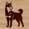 Cute Japanese Shiba Inu Dog Breed Illustration A standing Japanese dog breed, the Shiba Inu, in a simple vector illustration.