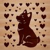 Illustration of a friendly Shiba Inu pet in a seated position.