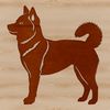 Cartoon Shiba Inu Character A small, fluffy Japanese breed dog standing on its hind legs.
