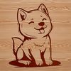 Shiba Inu dog breed illustration in vector format