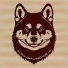 Vector Shiba Head Illustration A detailed illustration of a Shiba Inu dog's head, suitable for vector design or commercial use.