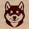 Cute Dog Portrait SVG A portrait of a Shiba Inu's head with distinctive fox-like features.