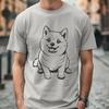 Sitting Shiba Inu Template