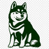 Creative Sitting Shiba Inu In SVG - Commercial Use