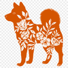 Floral Shiba Inu - For Procreate Project