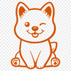 Sitting Shiba Inu Image - SVG Free Download