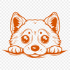 Peeking Dog Vector Craft File - Free SVG