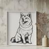 Creative Sitting Shiba Inu - SVG