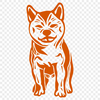 Artistic Shiba Inu Clip Art In PDF For Free Download