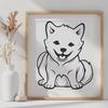 Beautiful Shiba Inu In DXF Free Commercial Use Download