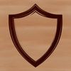 A vector graphic illustration of a shield, designed for use with cutting machines like Cricut.