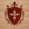 A graphic illustration of a decorative shield, suitable for vector art and design projects.