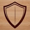 A geometric design shield made from interlocking shapes, suitable for various cutting machines like Cricut or laser cutter.