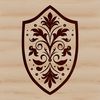 An ornate shield graphic created in vector format, ideal for digital use and commercial or personal crafting applications.
